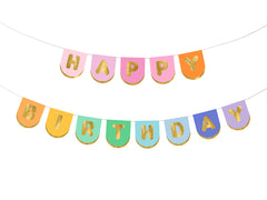 Happy Birthday Banner Rainbow - Pretty Day