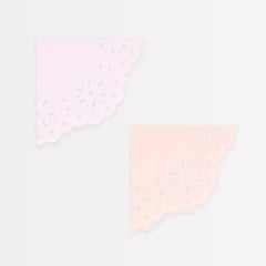 Pink Lace Party Napkins Small 16pk. - Pretty Day