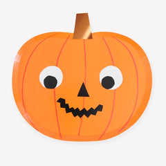 Meri Meri Halloween Pumpkin Plates 8pk.