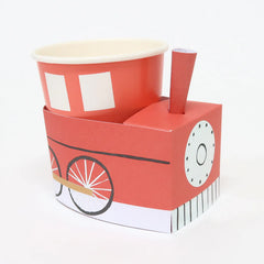 Train Paper Cups (x 8) - Pretty Day
