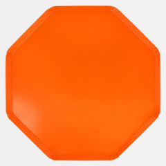 Pumpkin Orange Plates Large 8pk. - Pretty Day