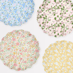 Meri Meri x Liberty Mixed Set Reusable Plates Large 4pk. - Pretty Day