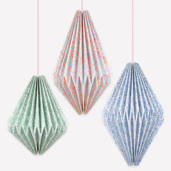 Meri Meri x Liberty Origami Lantern Decorations 3pk.