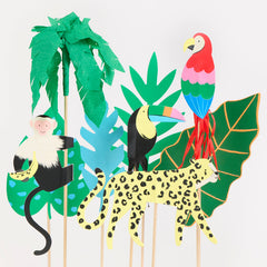 Jungle Jamboree Cake Toppers 8pk.