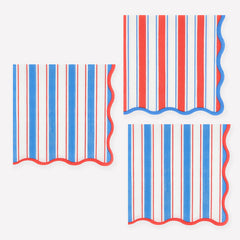 Nautical Striped Napkins Small 16pk.