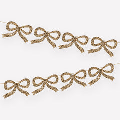 Gold Glitter Bow Garland - Pretty Day