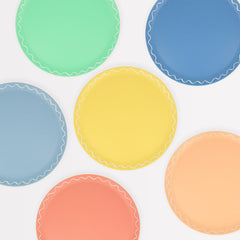 Meri Meri Mixed Set Recycled Plastic Large Plates - Pretty Day