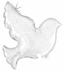 White Dove Holographic Jumbo Balloon 34" - Pretty Day