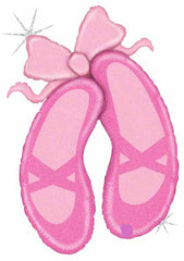 Glitter Pink Ballet Slipper Jumbo Foil Balloon 40" - Pretty Day