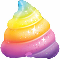 Rainbow Poop Sparkles Foil Balloon 30" - Pretty Day
