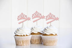 Tiara and Wand Cupcake Toppers - Pretty Day