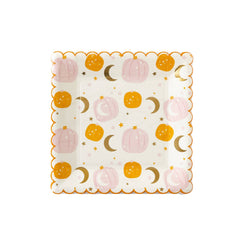 PREORDER SHIPPING 8/1-8/8 - PLTS370K-MME -  Star and Pumpkin Paper Plate - Pretty Day