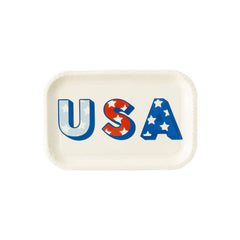 PLTS365G-MME - USA Shaped Paper Plate - Pretty Day