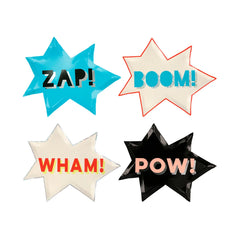 Meri Meri Superhero Plates - Pack of 8 S9035 - Paper & Parties 
