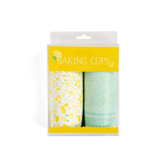 Light Blue and Yellow Lemons 5 oz Food Cups (50 pcs)M1117 M1118 M1074 M1137 - Pretty Day