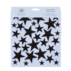 Stars Reusable Wall Decal - Black (66 Pcs) S5196 - Paper & Parties 