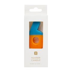 Orange Number 6 Birthday Candle - Pretty Day