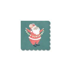 Mouse Santa Claus Scallop Cocktail Napkin - 24pk. - Pretty Day