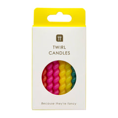 Twisted Rainbow Birthday Candles - 8 Pack S1146 - Pretty Day
