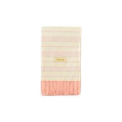 My Mind’s Eye - SEC1039 - Pink Striped Fringed Guest Napkin - Pretty Day
