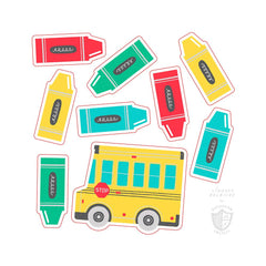 School Days Sticker Set - 4 Pk. - Pretty Day