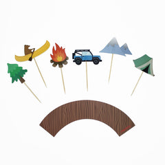 Adventure - Cupcake Toppers & Wrappers, 12 ct - Pretty Day