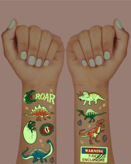 Dino Glo Temporary Tattoos 44pk. - Pretty Day