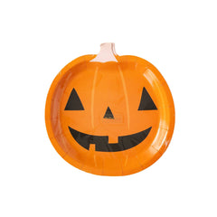 PREORDER SHIPPING 8/1-8/8 - PUM1040 -  Hey Pumpkin Pumpkin Shaped Paper Plate - Pretty Day