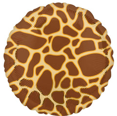 Giraffe Animal  Print Round Foil Balloon S1125 - Pretty Day