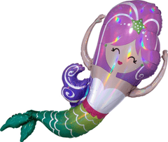 Pink Hair Mermaid Jumbo Foil Balloon S4029 - Pretty Day