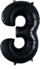 Black 3 Jumbo Foil Balloon S2117 - Pretty Day