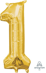 Gold 1 Jumbo Foil Balloon S2116 - Pretty Day