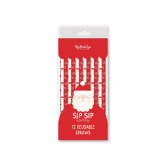 My Mind’s Eye - PRESALE SHIPPING MID OCTOBER - BEC1016 - Believe Santa Reusable Straw Set - Pretty Day