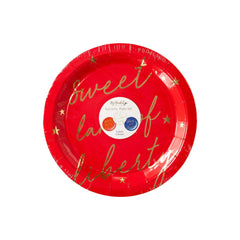 PLTS367C-MME - Americana Script Paper Plate Set - Pretty Day