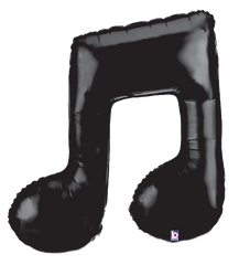 Black Music Note Jumbo Foil Balloon S3093 - Pretty Day