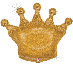 Gold Holographic Crown Jumbo Foil Balloon S3093 - Pretty Day
