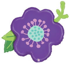 Purple Flower Power Jumbo Foil Flower Balloon S4042 - Pretty Day