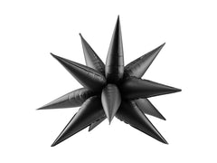 Large Black Spikey Star Balloon Decoration S3008 - Pretty Day