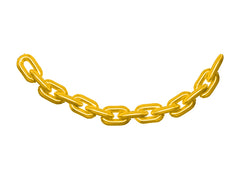 Gold Chain Foil Balloon Garland S5196 S5197 - Pretty Day