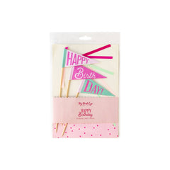 My Mind’s Eye - HBD911 - Pink Happy Birthday Cake Topper - Pretty Day