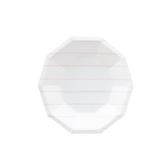 Frenchie Striped Lilac Plates Small- 8 Pk - Pretty Day