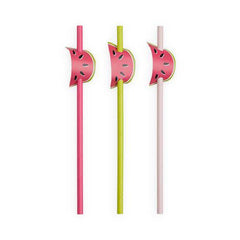Watermelon Paper Party Straws - 12 Pack S5125 - Pretty Day