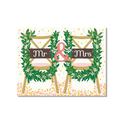 Mr. & Mrs. Greeting Card - Designs By Val - Pretty Day