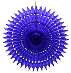 Dark Blue Tissue Paper Fans - Pretty Day