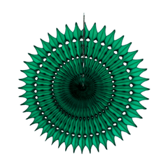 Dark Green Tissue Paper Fans - Pretty Day