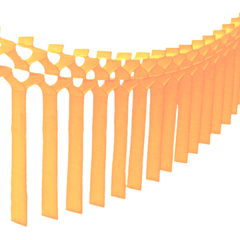 Golden Sun 12 Ft Tissue Macrame Garland - Pretty Day