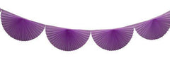 Lavender 10 Ft Tissue Fan Garland Bunting - Pretty Day