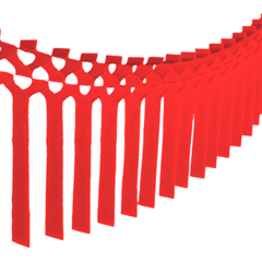 Red 12 Ft Tissue Macrame Garland - Pretty Day