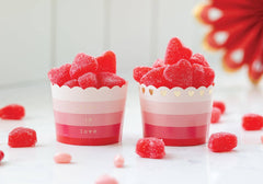 PLCC1105 - Gold Foil Heart Border 5 oz Baking Cups (50 ct) - Pretty Day