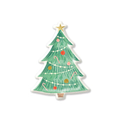 PLTS382N - Watercolor Tree Shaped Paper Plate - Pretty Day